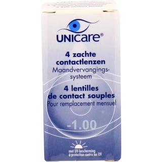 Unicare Zachte Maandlens -1.00 4st 4