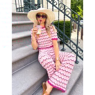 Designed Rose Wavy - ZigZag Pantalon