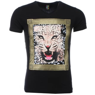 T-Shirt - Tijger Print - Zwart