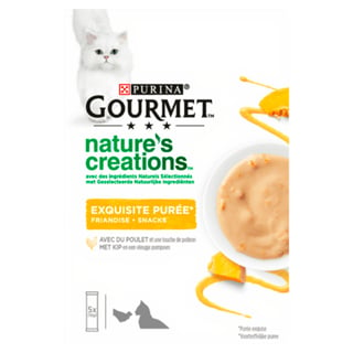 Gourmet Puree Kattensnacks Met Kip & Catnip