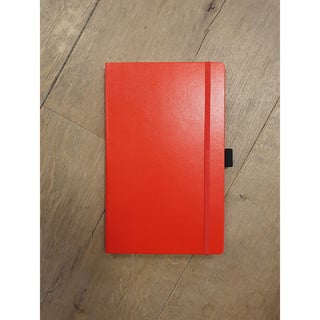 Hoogstins notebook hardcover A5 plain - red