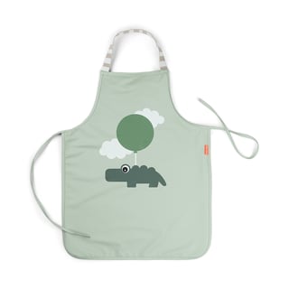 Waterproof Kids Apron Happy Clouds Green