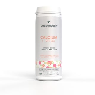 Vegetology Calcium + Vit D3 (200iu) 400mg 60 Tabs