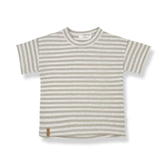 1+ In The Family S.Sleeve T-Shirt Beige-Ivory Cesar