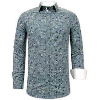 Overhemd Met Print Heren - Slim Fit - 3065 - Groen