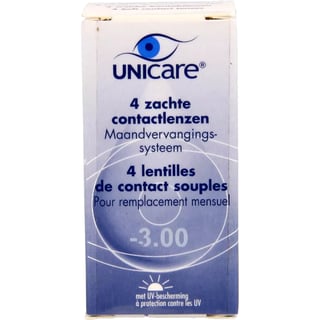 Unicare Zachte Maandlens -3.00 4st 4