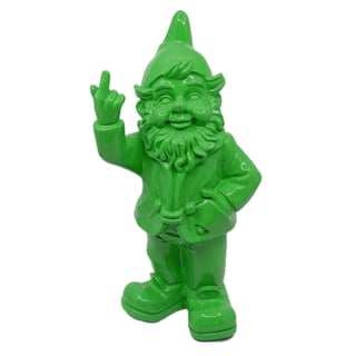 Beeldje Kabouter Fuck You Groen 32cm