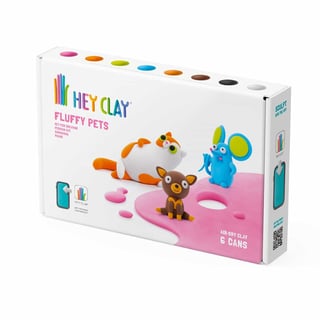 Hey Clay Boetseerklei Fluffy Pets - 6 Kleuren