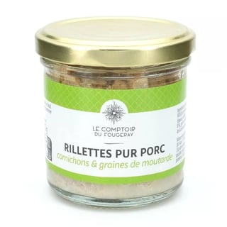 Varkensrillettes met augurken en mosterdzaad 120g