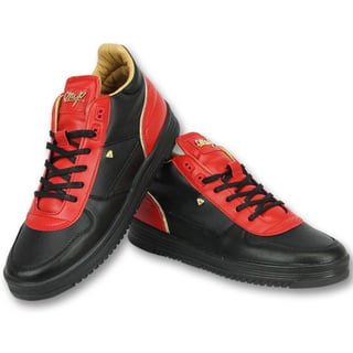 Mannen Schoenen Sneakers - Luxury Black Red- CMS72 - Rood