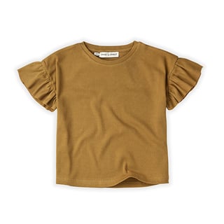 Sproet & Sprout T-Shirt Rib Ruffle Camel