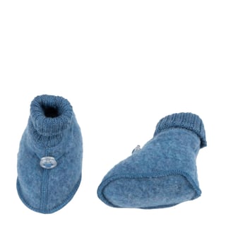 Wollen Fleece Sloffen - Denim (Joha)