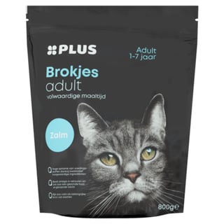 PLUS Premium Volwassen Kattenbrokjes Zalm
