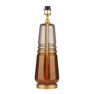 Tafel Lamp Voet Amena Amber-Bruin Transparant Glas 18x58cm