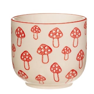 Bloempot Paddenstoel Mix - Rood