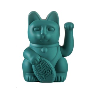 Lucky Cat Dark Green 10x15cm