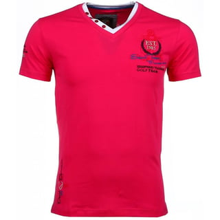 Italiaanse T-Shirts - Korte Mouwen Heren - Riviera Club - Roze