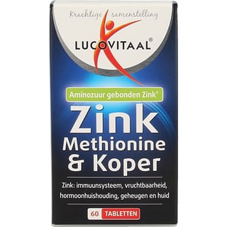 Lucovitaal Zink Methionine&koper 60 Tab