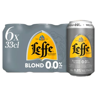Leffe Blond Belgisch Abdijbier 0.0% Blikken 6 X 33 Cl