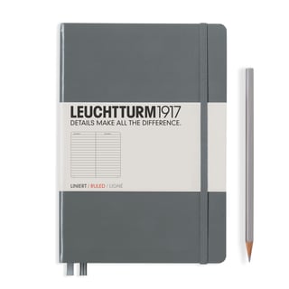 Leuchtturm medium lined notebook (A5) hardcover - 14.5 x 21cm / anthracite