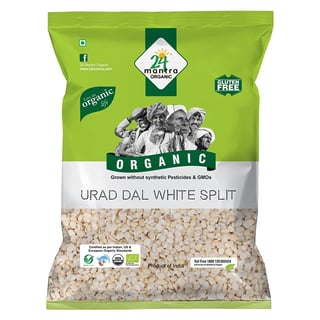 24 Mantra Organic Urid Dal White Split 1Kg