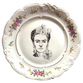 Vintage Bloemen Bord Large - Frida Kahlo