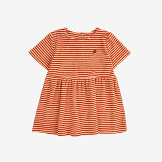 Bobo Choses Baby Orange Stipes Terry Dress