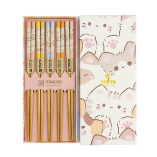Eetstokjes Kawaii Cats Set/5 in Cadeau Doos