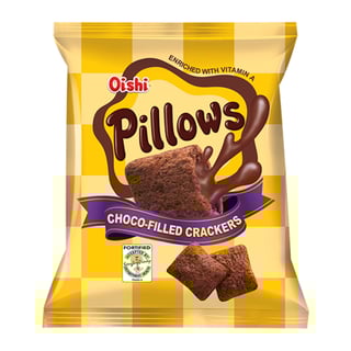 Oishi Pillows Choco-Filled Crackers 38g