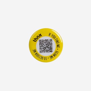 Thnx Tag Buttons - Voor je kwijtgeraakte spullen - Yellow
