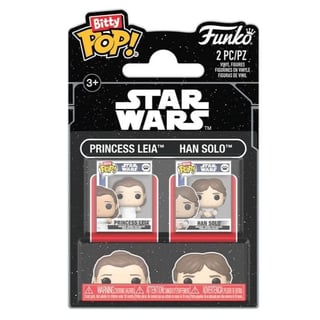 Bitty Pop! 2-Pack Star Wars - Princess Leia & Han Solo