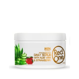 Redone Face and Body Men Daily Scrub Aloe Vera Strawberry 450 ml