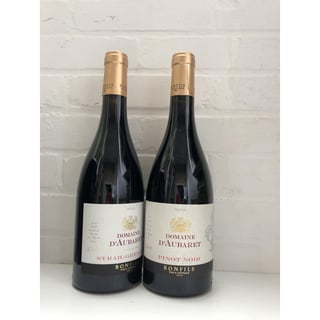 Classic set of 2 French wines Bonfils Pinot Noir and Syrah