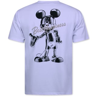 Witte T Shirts Heren Ronde Hals - Oversized T Shirt Heren - Funny Shirt - Happiness - 688 - Wit