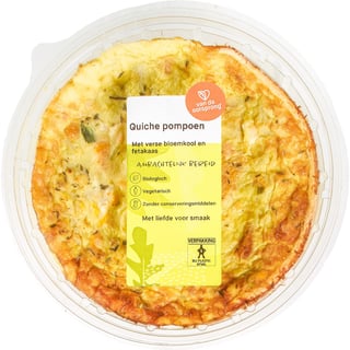 Quiche Pompoen, Bloemkool & Feta