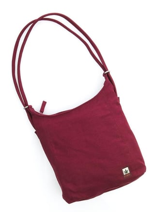 2 in 1 Backpack & Shoulder Bag - Bordeaux Red