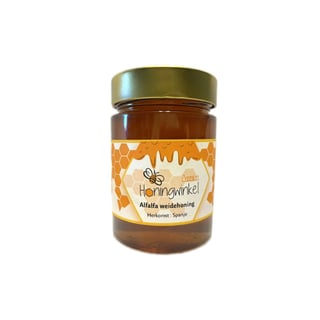 Premium alfalfa weidehoning Spanje 450g Honingwinkel (vloeibaar) - 450g