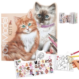 TOPModel Kleurboek Met Stickers Kitty