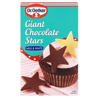 Dr. Oetker Giant Chocolate Stars Milk And White