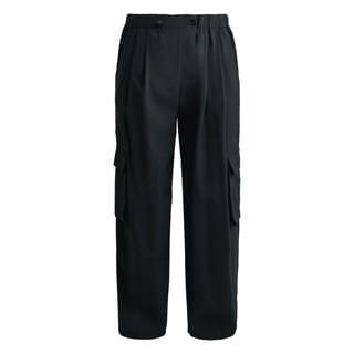 Loose fit cargo pants- black
