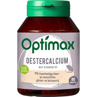 Optimax Oestercalcium + Vitamine D3 - Voedingssupplement - 90 Tabletten