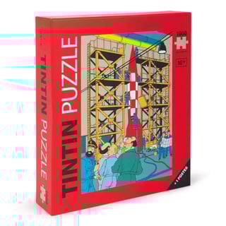 Kuifje Puzzel Raket X-FLR6 Voor De Start - 1000 Stukjes - Met Poster