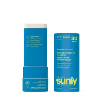 Attitude Sunly Plasticvrije Zonnebrand Stick Gezicht Kinderen SPF 30 Parfumvrij