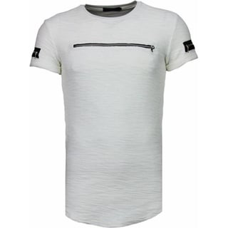 Exclusief Zipped Chest - T-Shirt - Wit