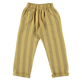 Tocoto Vintage Striped Pyjama Style Pants Yellow