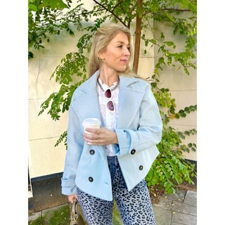 Short Autumn Jacket - Blue