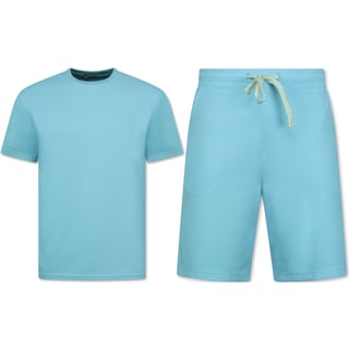 Zomerset Heren - Ribbed Oversized - Two Piece Setje - Twinset - Co Ord Set - 918 - Turquoise