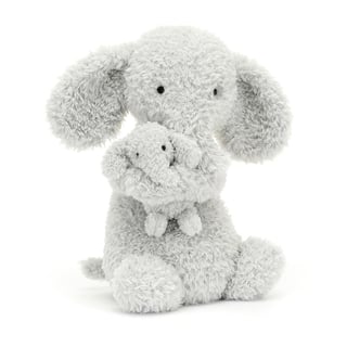 Jellycat Knuffel Huddles Grey Elephant