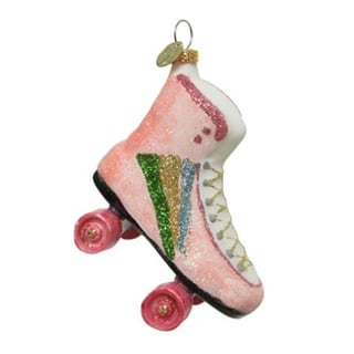 Kerstbal Rollerskate Roze