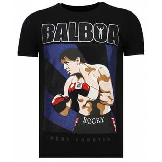 Balboa - Rhinestone T-Shirt - Zwart